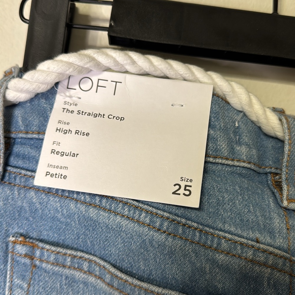 LOFT Straight Crop Jeans NWT - Picture 4 of 4